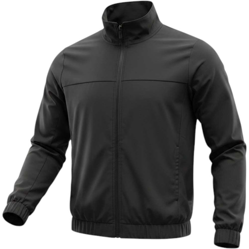 Body Glove Mens Small Black Lightweight Full Zip Athletic Mock Neck Jacket